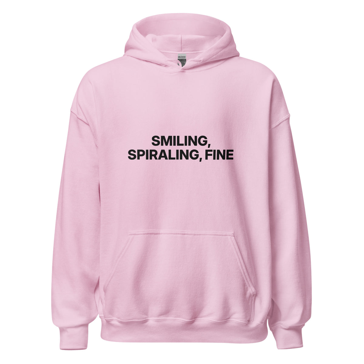 Smiling Spiraling Fine Hoodie in Light Pink