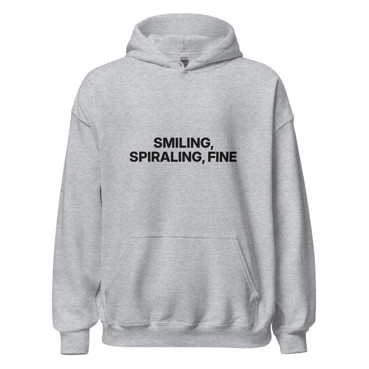 Smiling Spiraling Fine Hoodie in Sport Grey